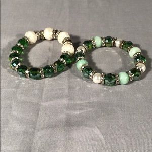 Green bracelets